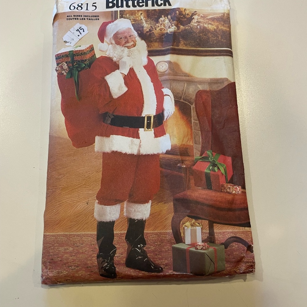 Butterick Santa Claus Costume Pattern - Red and White
